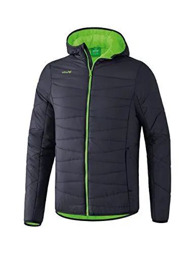 Produktbild: Erima Unisex Kinder Basic Steppjacke, Dunkelgrau/Green Gecko, 164 EU