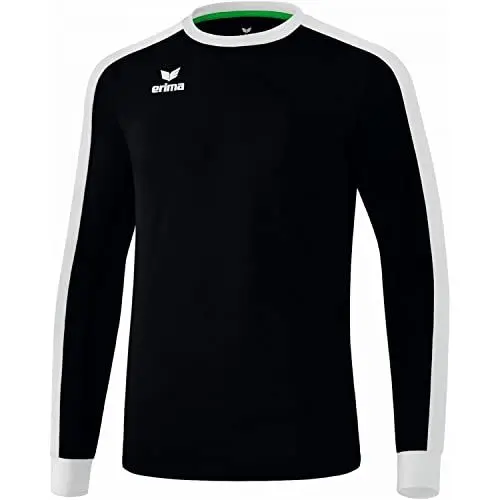 Produktbild: Erima Unisex Kinder Retro Star Trikot Langarm, Schwarz/Weiß, 128 EU