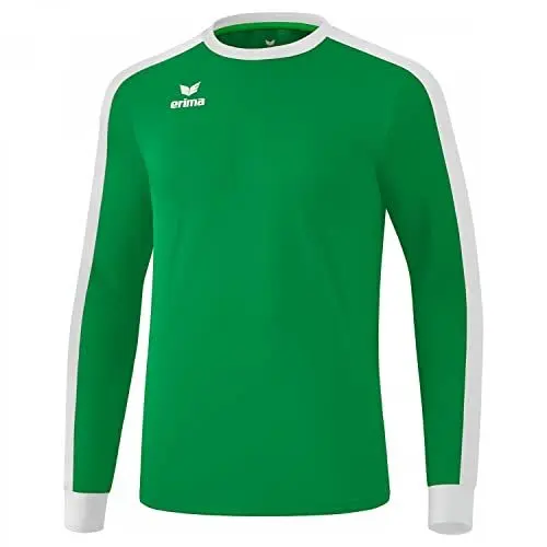 Produktbild: Erima Unisex Kinder Retro Star Trikot Langarm, Smaragd/Weiß, 164 EU