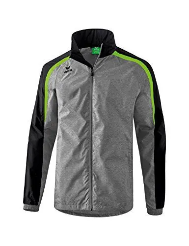 Produktbild: Erima Unisex Kinder Liga Line 2.0 Allwetterjacke, Grau Melange/Schwarz/Green Gecko, 152 EU