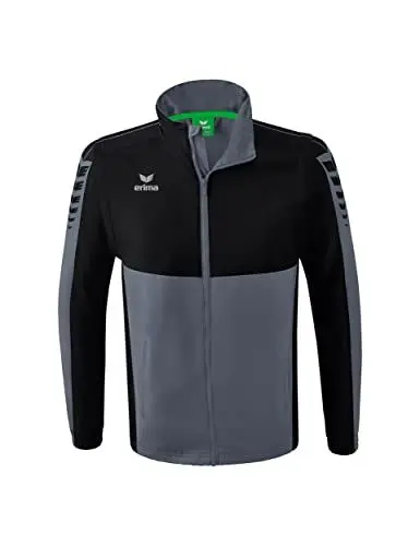 Produktbild: Erima Unisex Six Wings Jacke mit abnehmbaren Ärmeln, slate grey, XL