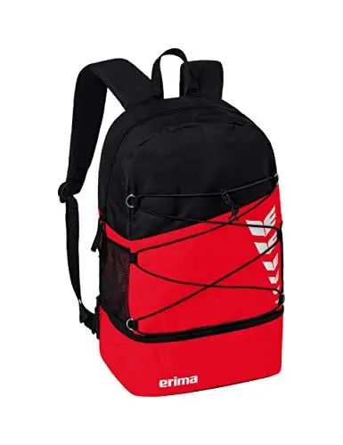 Produktbild: Erima Unisex Six Wings Rucksack mit Bodenfach (7232319), rot/schwarz, 1