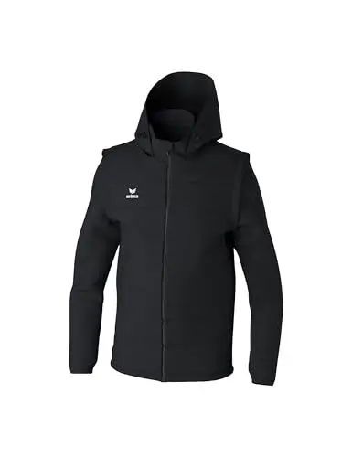 Produktbild: Erima Unisex Erwachsene TEAM Jacke mit abnehmbaren Ärmeln (2062401), schwarz, XL