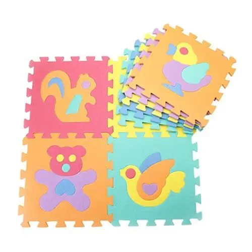 Produktbild: ERINGOGO 10St ineinandergreifende Fußmatten für Babys Gym Bodenmatte Kinder bodenbelag schaumstofffliesen Spielkissen für Kleinkinder Boden Matte Eva Spielmatte Krabbelmatte für Babys