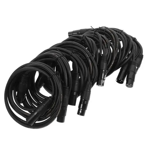 Produktbild: ERINGOGO 10 Stück 2/6. 5Ft 3-Poliges Dmx-Kabel Bühnenbeleuchtungskabel Led-Par-Licht Moving-Head-Lichtkabel Bühnenbeleuchtungszubehör