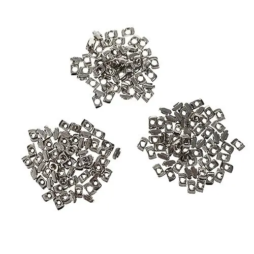 Produktbild: ERINGOGO 180stücke Muttern Kohlenstoffstahl Hammerkopf Für Aluminiumprofile Robust Und Rostbeständig Für Innen Und Außenanwendungen Einfache Installation
