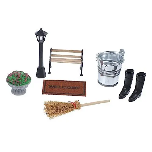 Produktbild: ERINGOGO Miniatur-gartenset Miniatur-hausdekor Im Parkstil Mehrzweck-simulationslampe Für Miniaturlandschaften