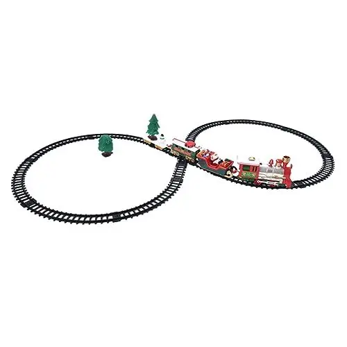 Produktbild: ERINGOGO 1 Satz interaktives Spielzeug kinderpuzzle Toys kleines Eisenbahnspielzeug mit Gleis Batterie-Zug- Spielzeug zusammenbauen Zug aus Kunststoff zusammenbauen Plastik