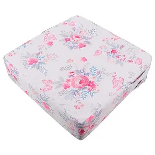 Produktbild: ERINGOGO 1stk Sitzkissen Für Kinder Rose Stuhl Erhöhungskissen Sitzkissen Für Bürostühle Tragbarer Autositz Booster-autositz Quadrat Student Stuhlkissen Weiß Polyester