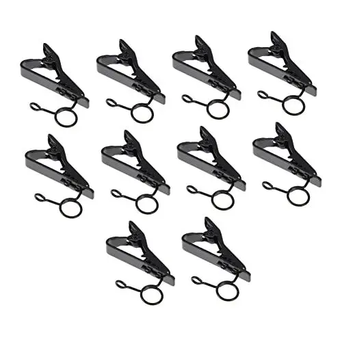 Produktbild: ERINGOGO 2 Sätze Mikrofonhalter Ansteckmikrofon-clips Set Mikrofon-clips Ersatz-kragenclip Aus Eisen 10 Stück * 2