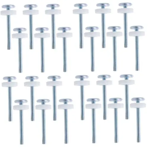 Produktbild: ERINGOGO 24 STK für Kinderlaufstall druckmontierte Verschlussschraube kleine Schraube Laufschienenschrauben Gewindeschraubenstangen Fenster Hardware Führung Kindertür Baby Zubehör