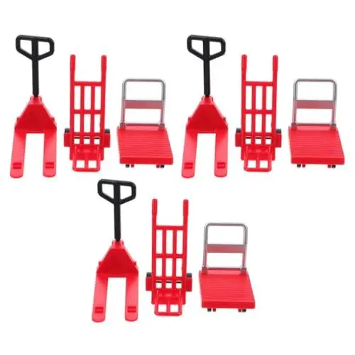 Produktbild: ERINGOGO 3sätze Miniatur-bauwerkzeuge Teiliges Spielzeug Mit Plattformwagen Gabelstapler Und Handwinde Für Kreative Miniatur-szenen Realistische Modelle