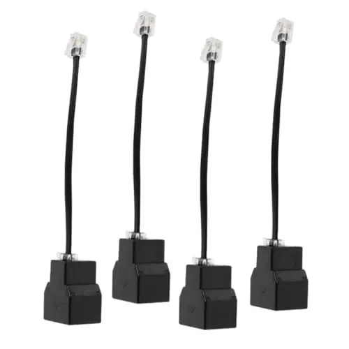 Produktbild: 5 Sätze Telefonleitungs Adapter Telefon Adapter Telefon Splitter Für Festnetz Rj11 Splitter Adapter Rj14 4 Adriger Telefonkabel Adapter Rj14 4 Adriger 4 Stück * 5