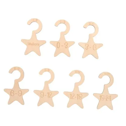 Produktbild: ERINGOGO Baby-kleiderschrank-trennwände 7-teilig Baby-kleiderteiler Holz Baby-Schrank-Organizer Kinderzimmer-Schrank-Organizer Baby-kleiderschrank-kleiderteiler