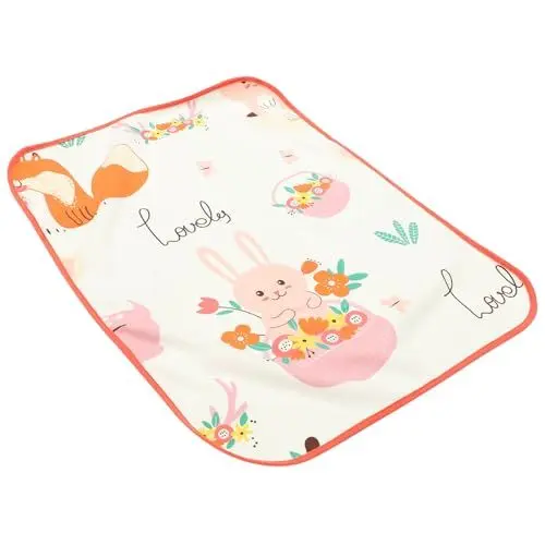 Produktbild: ERINGOGO Atmungsaktive Urinalmatte Für Säuglinge Wickelunterlage Aus Baumwolle Mit Tpu Fach Waschbares Windelkissen Für Babys 50x70cm Hautfreundlich Und Angenehm Für Empfindliche