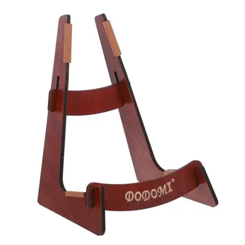 Produktbild: ERINGOGO GitarrenstäNder Einstellbar Stand Mandolinen-Instrument Anzeige Gitarrenhalter Gitarrenstaender Aus Holz Bassgitarre ZubehöR,Gitarre Bodenhalterung,Brown