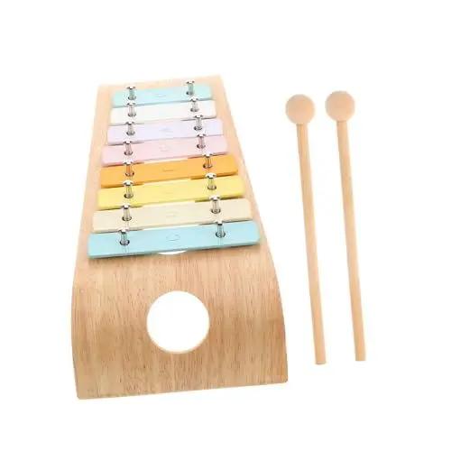 Produktbild: ERINGOGO Musikinstrumente Für Kinder Musikspielzeug Orff Schlaginstrumente Erleuchtendes Musikspielzeug Früherziehungsspielzeug Für Kinder Xylophon Für Kinder Glockenspiele Aus Holz
