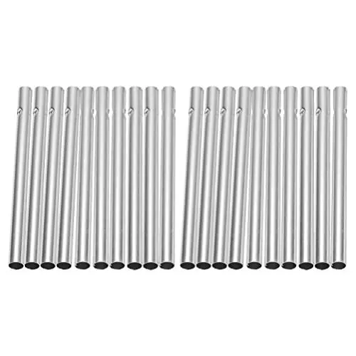 Produktbild: ERINGOGO Ornament-Kits Klangspiel Anhänger 50Pcs 9 cm Silber Wind Chime Ersatzr?hrchen Hohl Aluminiumrohre Windglocke DIY Wind Chimes Kits für Kunsthandwerk Wind Bells Wind