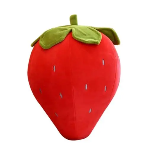 Produktbild: ERINGOGO Süßes Erdbeer-plüschkissen, Bequemes Frucht-plüschkissen, Bezauberndes Erdbeer-dekor, Geschmeidiges Fruchtkissen, Kreatives Plüsch-wurfkissen