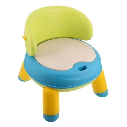 Produktbild: ERINGOGO Tragbarer Verstellbarer Kinderhochstuhl Mit Abnehmbarem Tablett Faltbare Sitzerhöhung Für Kleinkinder Für Hause Und Unterwegs Grünem Pu-material
