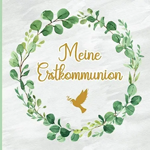 Produktbild: Erinnerungsbuch Kommunion: Gästebuch Kommunion zum Eintragen für Mädchen und Jungen | Erinnerungsalbum für Glückwünsche zur Erstkommunion