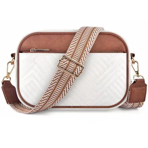 Produktbild: ERKOON Keine Umhängetasche Damen Messenger Bag Handytasche zum Umhängen Leder Crossbody Bag With Removable Shoulder Strap