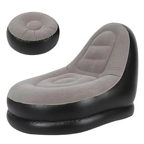 Produktbild: Erleben Sie Ultimativen Komfort mit Unserem Modernen Sofa-Set mit Sofa-Stuhl-Fußhocker und Lazy-Person-Hocker, der Vielseitig Genug Ist, um Sich Aufzublasen und Im Freien zu