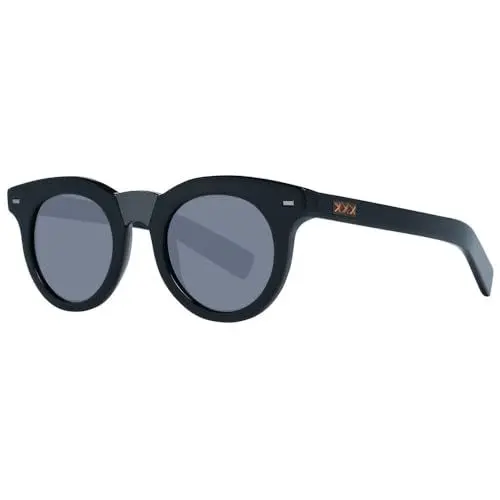 Produktbild: Ermenegildo Zegna Unisex-Erwachsene ZC0010 01A 47 Sonnenbrille, Schwarz (Nero Lucido/Fumo)