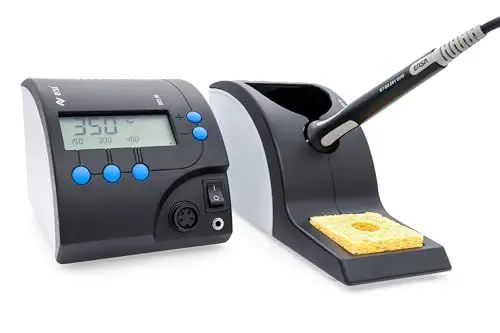 Produktbild: ERSA RDS80 Digital Lötstation 80W Leistung mit einstellbarer Temperatur 150 – 450 °C inkl. Lötspitze 2,2mm meißelförmig ERSADUR und Standby/Schlaffunktion