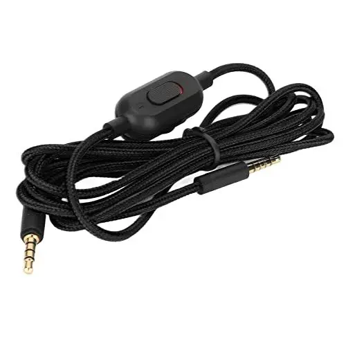 Produktbild: Ersatz Audio Aux Kabel für G Pro, G Pro X, G433, G233 Gaming Headset, Kabel Aux Kabel Ersatz mit Inline Stummschaltung, Lautstärkeregler, 6,6 Fuß(Schwarz)