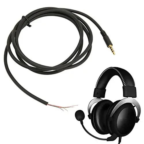 Produktbild: Ersatz Kopfhörer Upgrade Kabel für Cloud Core Silver Kopfhörer, Headset Reparaturkabel, Audiokabel, Ersatzkabel, Abnehmbares Kopfhörerkabel