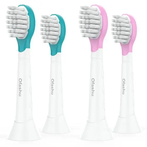 Produktbild: Ersatzbürsten für Kinder Kompatibel mit Philips Sonicare, Aufsteckbürsten für elektrische Zahnbürste, 4 Stück, für Kinder ab 3-5 Jahre