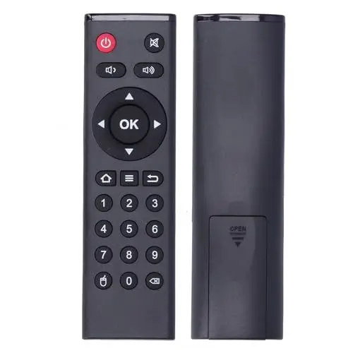Produktbild: Ersatzfernbedienung für TV Box, Fernsteuerung, Hochwertige Tasten für Tanix TX5 Max TX3 Max, TX6, TX92, H6, Schwarz, ABS ShellSilicone Button, 2 X AAA Ba