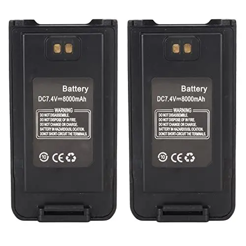 Produktbild: 2 STÜCKE Ersatz 7,4 V 8000 MAh Li-Ionen-Akku für UV 9R, UV 9R Plus-Serie Walkie Talkies