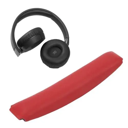 Produktbild: Ersatz-Kopfband-Kissen für, Kopfband-Abdeckung, Kissenschutz, Kopfhörer-Kopfband-Schutz für Tune 510BT, 520BT, 600BTNC, 710BT und Mehr (Rot)