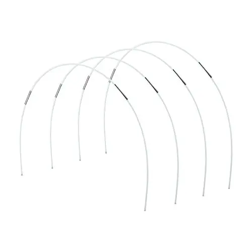 Produktbild: JOROBURO 30 Stück Gewächshaus-Rahmen-Tunnelreifen, Gewächshaus-Reifen, Hochbeet-Garten-Wachstumstunnel, Fiberglas-Gartenstütze, DIY-Reifen-Set für Gartennetze, Stoff(#1)
