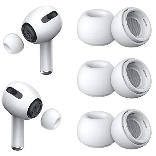 Produktbild: Ersatz-Ohrstöpsel für Airpods Pro und AirPods Pro 2 mit Loch zur Geräuschreduzierung, 3 Paar Silikon-Ohrstöpsel für Airpods Pro mit tragbarer Aufbewahrungsbox und passend für die Ladehülle (Klein)