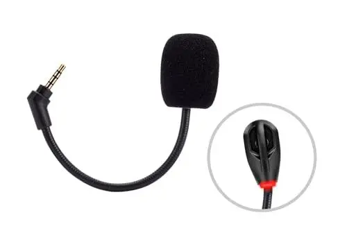 Produktbild: Ersatz-Spielmikrofon für HyperX Cloud Flight & Flight S Gaming Headset auf PS4 PS5 Xbox One PC, abnehmbares 3,5-mm-Boom-Mikrofon