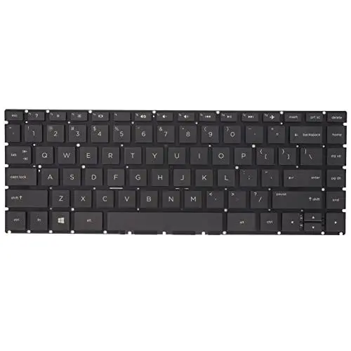Produktbild: Ersatz-Tastaturtasten, 84 Tasten Ersatz-Tastenkappen-Set Computerzubehör für HP W125 Q186 Q189 C121 14T BA 14M BA 14 BS000 BS100 BS500 Notebook-Tastaturen
