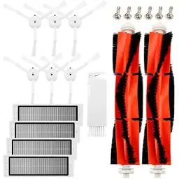 Produktbild: Ersatzteile für Xiaomi Roborock Mi Robot S5 Max S6 Max S6 Pure S6 MaxV S50 S51 S55 S60 S65 S5 S6, Staubsauger-Teile Zubehör kit 2 Zentralbürste&6 Seitenbürste&4 HEPA Filters&1 Reinigungshilfe