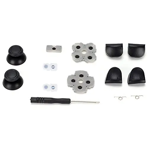 Produktbild: Ersatzteil-Kit für PS5-Controller, Gummipad, Wippe, 3D-Kunststoffkappe, L12-Ersatztasten-Set, Ersatzteile für PS5