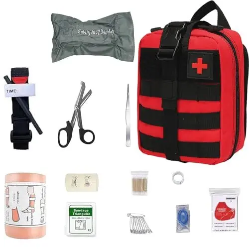 Produktbild: Erste Hilfe Set, Medizinische Taktische Tasche,Medizinische Tasche für Camping, Jagd, Wandern, Zuhause,Auto und Abenteuer,Trauma Kit,Military Combat Survival Everyday Carry Blutungskontrolle Rosa