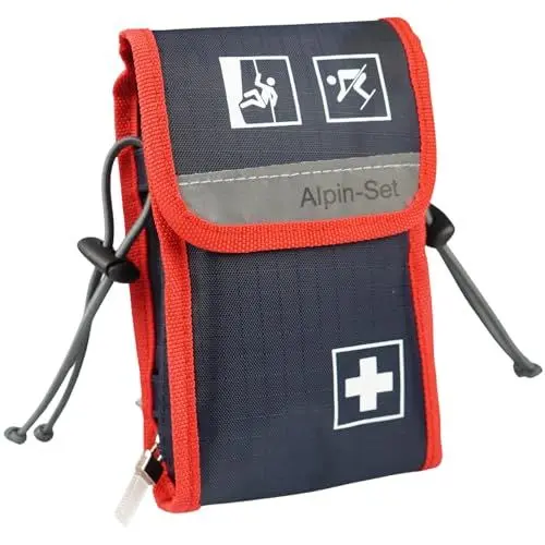 Produktbild: Erste Hilfe Set Ski, Snowboard & Bergsteiger - mit zwei elastischen Zugbändern zur idealen Befestigung – robust & wasserabweisend – ausgestattet für jede Alpin-Tour - HierBeiDir MEDICAL
