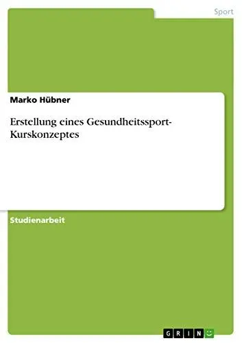 Produktbild: Erstellung eines Gesundheitssport- Kurskonzeptes