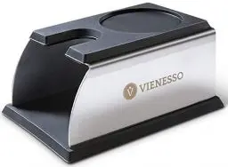 Produktbild: Erstklassige Tamperstation aus Edelstahl und Silikon - die perfekte Tamping-Station für alle Größen, Barista-Zubehör für jeden Profi, Andrückstation für Siebträger + E-Book! (14x7x6 cm)
