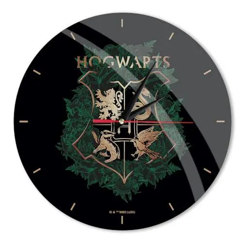 Produktbild: ERT GROUP Original und offiziell Lizenziertes Harry Potter Wanduhr Glänzend Harry Potter 019 Harry Potter Schwarz Leise, Einzigartiges Design, Lackierte Metallzeiger, 30,5 cm (12