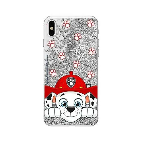 Produktbild: ERT GROUP Original und offiziell Lizenziertes Psi Patrol Paw Patrol Liquid Glitter Hülle für iPhone XS Max optimal an die Form des Smartphones angepasst, Schutzhülle mit Glitter Overflow Effekt