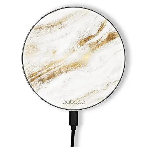 Produktbild: ERT GROUP Original und offiziell lizenziert von Babaco Induktionsladegerät, Muster Marble 013, kabellose Ladestation, 1 Meter 10 W Micro-USB-Kabel