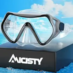 Produktbild: Erwachsene Taucherbrille Professionelle Schnorchelbrille180° Panorama Anti-Fog Schwimmbrille Tempered Glas Tauchgerät Maske Verstellbares Silikonband für Schnorcheln Schwimmen