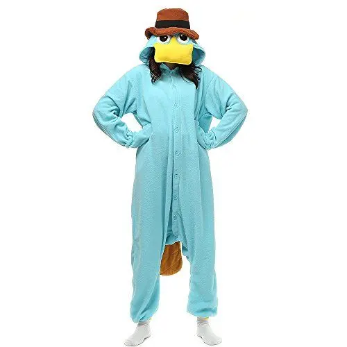 Produktbild: Erwachsene Unisex Pyjamas Kostüm Jumpsuit Tier Schlafanzug Fasching Cosplay Karneval, Tly117blue, XL(179cm-188cm)